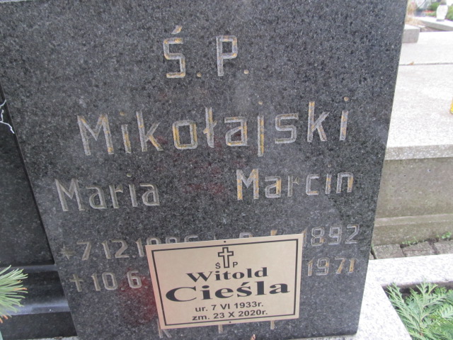 Witold Cieśla 1933 Gliwice Wójtowa Wieś - Grobonet - Wyszukiwarka osób pochowanych