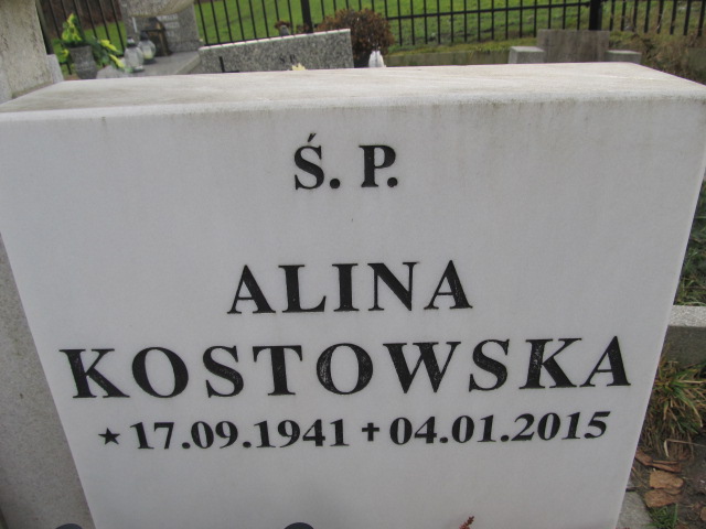 Alina Kostowska 1941 Gliwice Wójtowa Wieś - Grobonet - Wyszukiwarka osób pochowanych