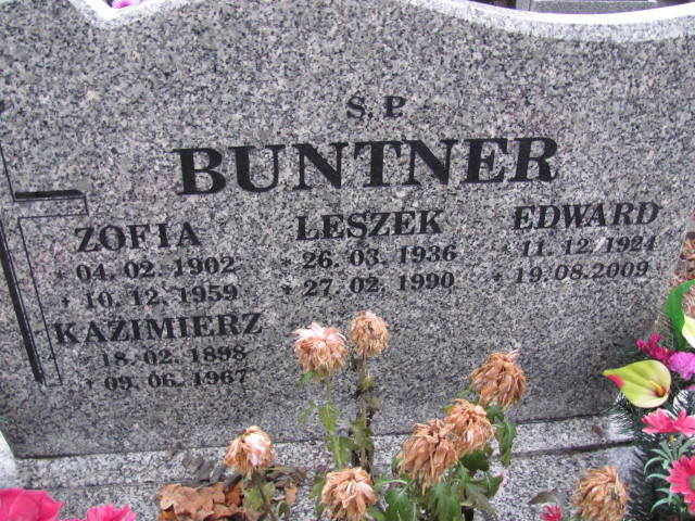 Kazimierz Buntner 1898 Gliwice Wójtowa Wieś - Grobonet - Wyszukiwarka osób pochowanych