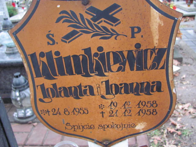 Jolanta Klimkiewicz 1955 Gliwice Wójtowa Wieś - Grobonet - Wyszukiwarka osób pochowanych