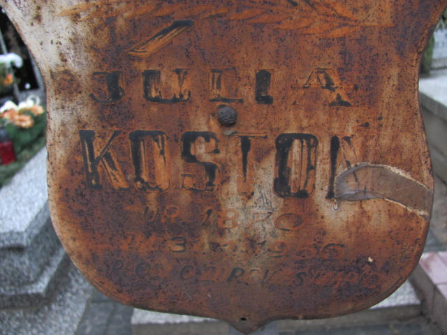 Julia Kostoń 1870 Gliwice Wójtowa Wieś - Grobonet - Wyszukiwarka osób pochowanych