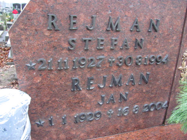 Stefan Rejman 1927 Gliwice Wójtowa Wieś - Grobonet - Wyszukiwarka osób pochowanych