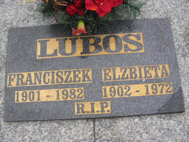 Franciszek Lubos 1901 Gliwice Wójtowa Wieś - Grobonet - Wyszukiwarka osób pochowanych