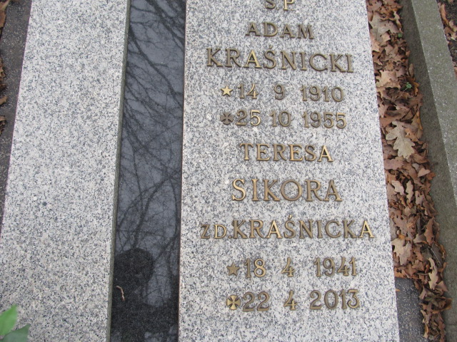 Adam Kraśnicki 1910 Gliwice Wójtowa Wieś - Grobonet - Wyszukiwarka osób pochowanych