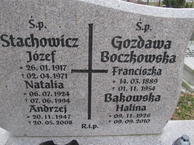 Natalia Stachowicz 1924 Gliwice Wójtowa Wieś - Grobonet - Wyszukiwarka osób pochowanych