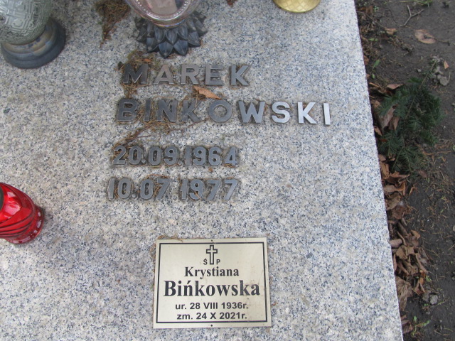 Marek Binkowski 1964 Gliwice Wójtowa Wieś - Grobonet - Wyszukiwarka osób pochowanych