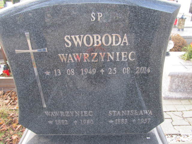 Wawrzyniec Swoboda 1882 Gliwice Wójtowa Wieś - Grobonet - Wyszukiwarka osób pochowanych