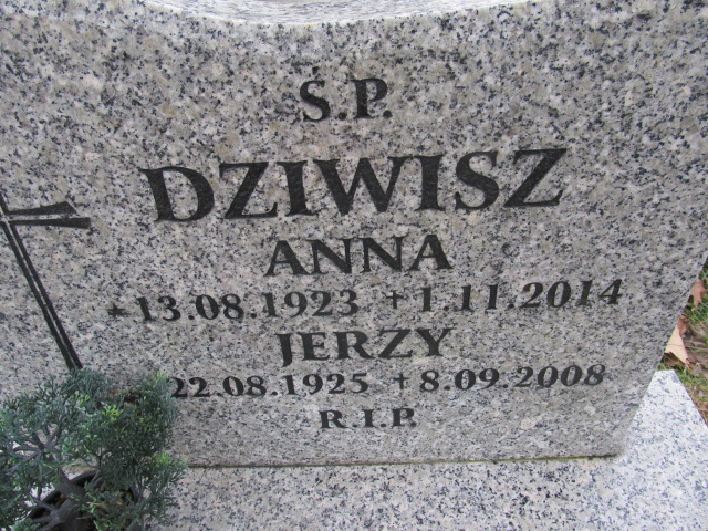 Anna dziwisz 1923 Gliwice Wójtowa Wieś - Grobonet - Wyszukiwarka osób pochowanych