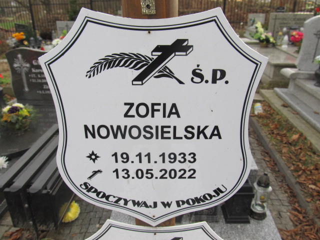 Zofia Nowosielska 1933 Gliwice Wójtowa Wieś - Grobonet - Wyszukiwarka osób pochowanych