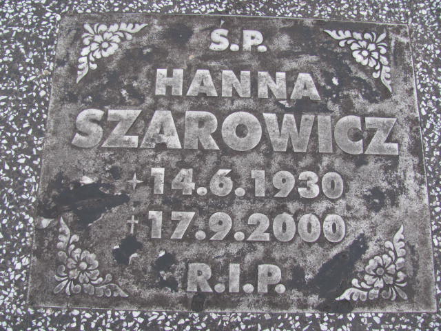 Hanna Szarowicz 1930 Gliwice Wójtowa Wieś - Grobonet - Wyszukiwarka osób pochowanych