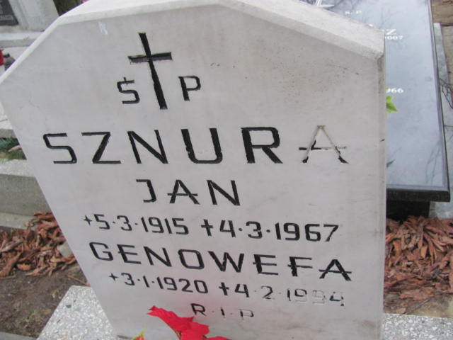 Genowefa Sznura 1920 Gliwice Wójtowa Wieś - Grobonet - Wyszukiwarka osób pochowanych