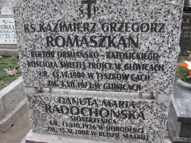 Kazimierz Grzegorz Romaszkan 1909 Gliwice Wójtowa Wieś - Grobonet - Wyszukiwarka osób pochowanych