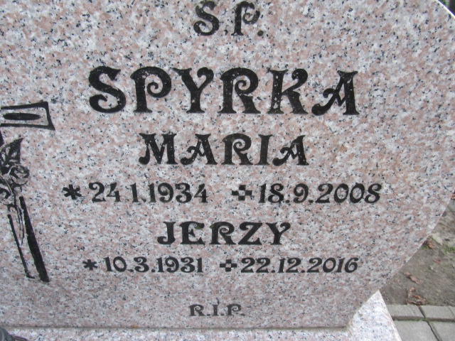 Jerzy spyrka 1931 Gliwice Wójtowa Wieś - Grobonet - Wyszukiwarka osób pochowanych