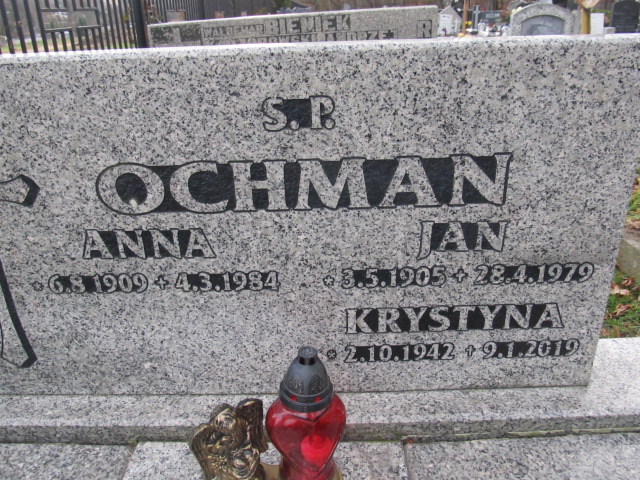 Jan Ochman 1905 Gliwice Wójtowa Wieś - Grobonet - Wyszukiwarka osób pochowanych