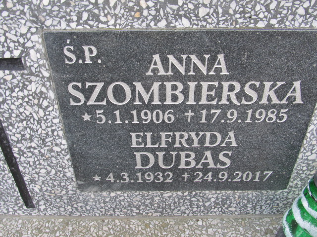 Anna Szombierska 1906 Gliwice Wójtowa Wieś - Grobonet - Wyszukiwarka osób pochowanych