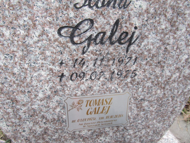 Tomasz Galej 1975 Gliwice Wójtowa Wieś - Grobonet - Wyszukiwarka osób pochowanych