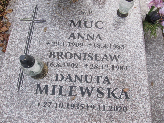 Danuta Milewska 1935 Gliwice Wójtowa Wieś - Grobonet - Wyszukiwarka osób pochowanych