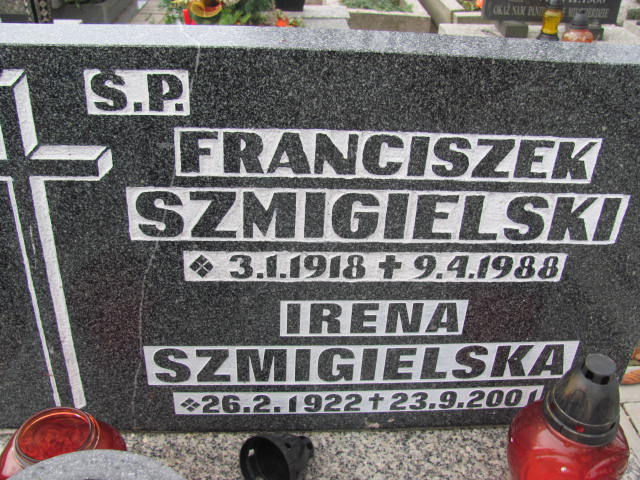 Franciszek Szmigielski 1918 Gliwice Wójtowa Wieś - Grobonet - Wyszukiwarka osób pochowanych